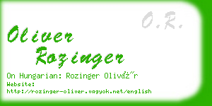 oliver rozinger business card